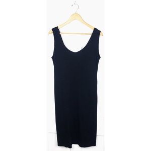 curvy sense : size 1X : casual sleeveless black ribbed Bodycon summer fall dress